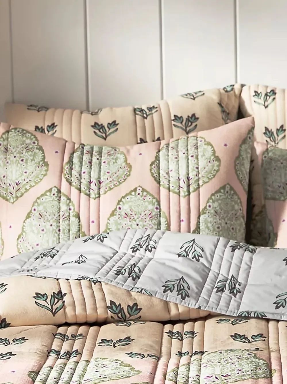 New Amthropologie The Printed Textured Cotton Shames Size King